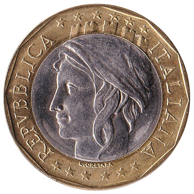 500 lire bimetalliche repubblica italiana