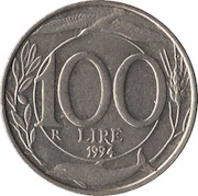 100 lire Italia turrita repubblica italiana