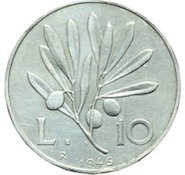 10 lire pegaso repubblica italiana