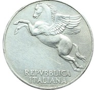 10 lire pegaso repubblica italiana