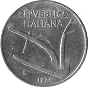 10 lire spiga repubblica italiana