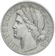 1 lira arancia repubblica italiana