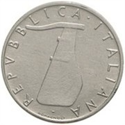 5 lire delfino repubblica italiana